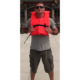 Hardcore Water Sports 2 Pack Type II Orange Life Jacket Vest - Adult Universal Boating PFD