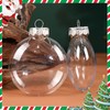 12 Pcs Christmas Ball Ornaments 3.15" Clear Plastic Fillable Ornament