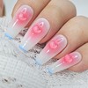 Random design handmade nail tips - long stiletto / 랜덤