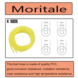 Moritale Fuel Lines Pipe (1.5 Meters) Spare Parts for Petrol Strimmer Brush Cutter Lawnmower Trimmer Pruners (4 Pieces)