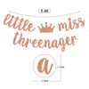 Little Miss Threenager Banner, decoración de cumpleaños de princesa, decoración