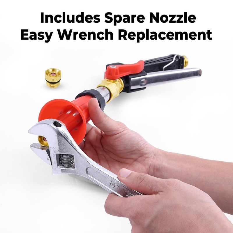 Heavy Duty Adjustable Spray Gun, 3/8"Brass Hose Barb, Agricultural Spray