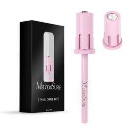 MelodySusie Crystal Top Mandrel Bit for Nails, 3/32'' Easy Off Nail Drill Bits for Sanding Bands, Suitable for Acrylic Nails Gel Manicures and Pedicures, Rose Pink