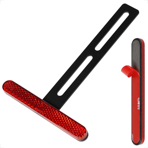 evermotor 100mm Mini Motorcycle Reflector with Long T Holder, 2
