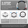 Carbon Fiber Steering Wheel Cover, Non-Slip and Sweat Absorbent, 15"