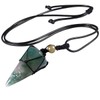 mookaitedecor Natural Indian Agate Crystal Point Pendant Necklace for Women