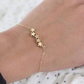 Sttiafay Boho Star Bracelet Gold Star Chain Bracelet Vintage Star Bracelet Minimalist Bracelet Adjustable Bracelet Chain Jewelry for Women