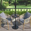 Sundale Outdoor Adjustable Umbrella Table, 20'' Portable Round Umbrella Table