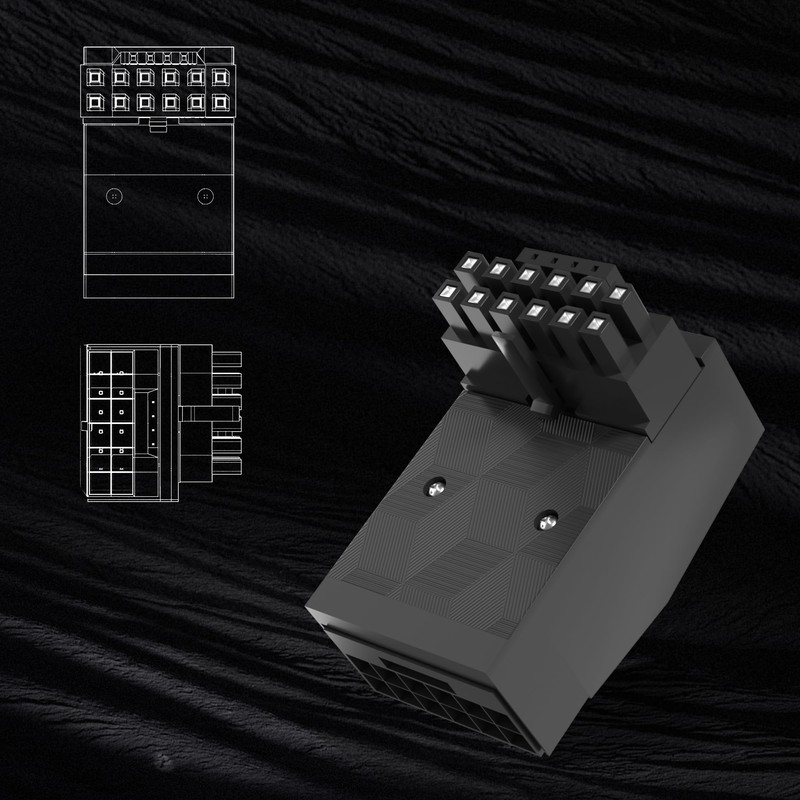 IBEST IMPETUS 12VHPWR 16Pin GPU Cable Angle Connector for RTX3090TI,RTX4070Ti,RTX4080,RTX4090