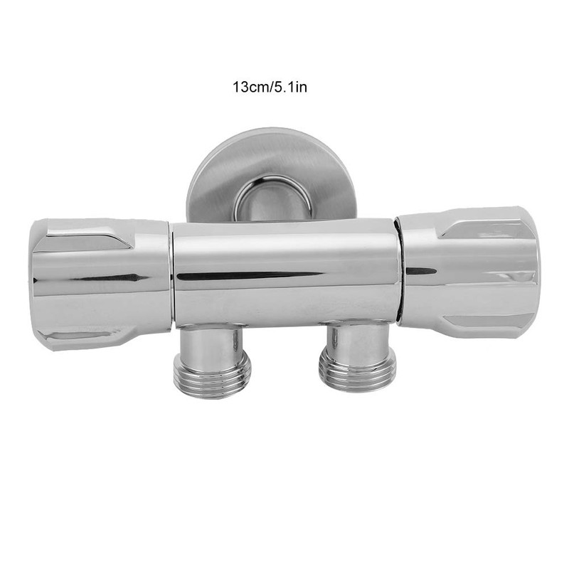 Copper Double Switch Outlet Angle Valve Toilet Bidet Shower Faucet