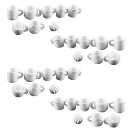 32 mini Coffee Cup Toys, mini Models, Moss Glass jar Decorations, Bonsai Figurines, mini Food Kitchen Room Decoration Accessories, Toy House Decorations