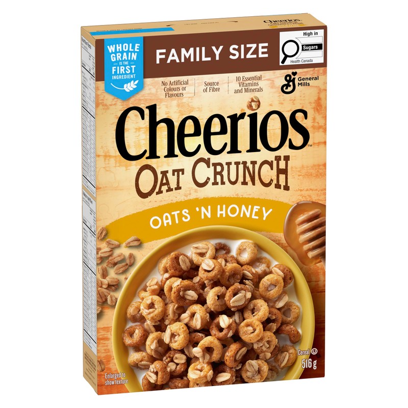Cheerios Oat Crunch Oats 'N Honey Cereal, 516g/18.2 oz