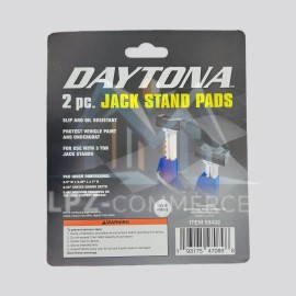 daytona 2 Pc Rubber Jack Stand Pads Covers Slip / Oil Resistant Adapters for 2 or 3-Ton