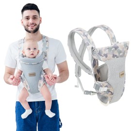 Baby Carrier Sling, IULONEE Newborn Carrier Slings Infantino Baby Carrier Breathable Infant Wrap Carriers for 3-36Months Toddler Fabric Carrier Grey