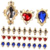 Healvian 60pcs Nail Rhinestones for Women Heart-Shaped Nail Art Charms