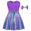 HenzWorld Little Mermaid Outfits for Girls Princess Christmas Gift Dress