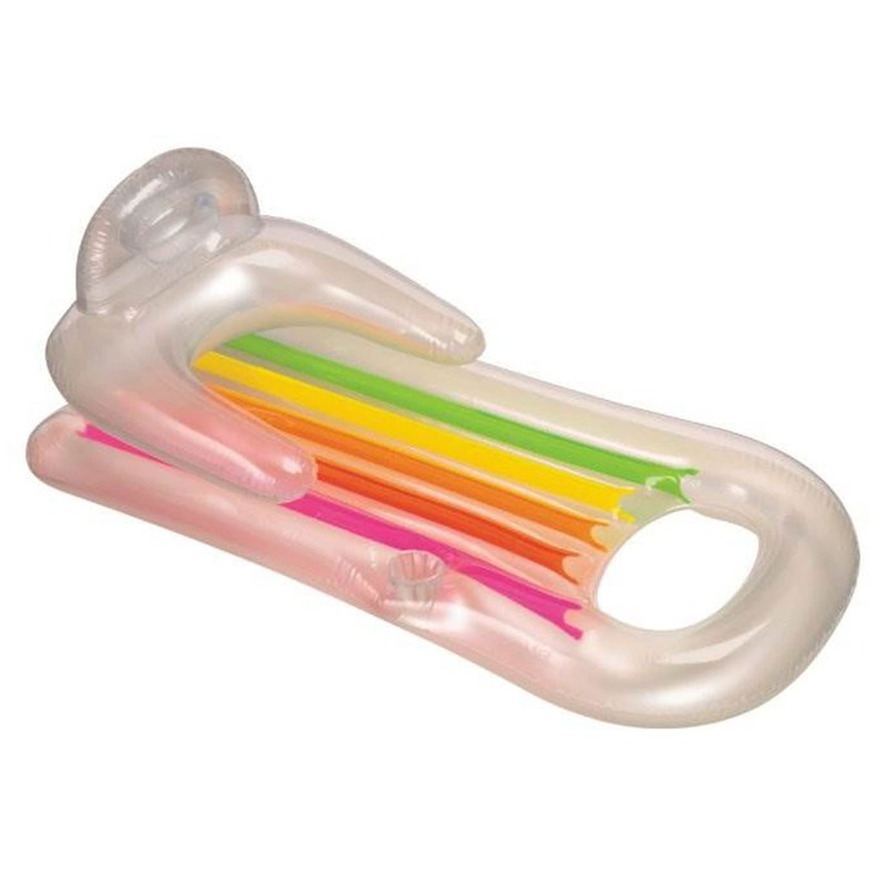 Intex King Kool Lounge Inflatable Swimming Pool Lounger with Headrest