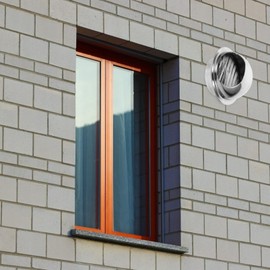 TEHAUX Extractor Cover Stainless Steel Round Design Windproof Soffit Vent for Easy Installation Wall Plate for Home Use