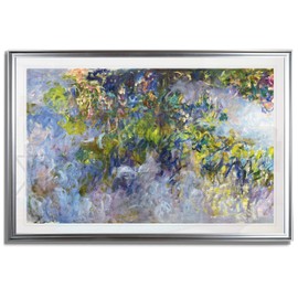 Monet Wall Art Collection Wisteria [1] by Claude Monet Fine Giclee Prints Wall Art in Premium Quality Ready to Hang, 24X34 Framed, Silver Frame