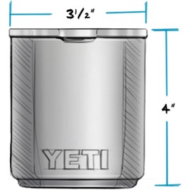 YETI Rambler 10 oz Stackable Lowball 2.0, Vacuum Insulated, Stainless Steel with MagSlider Lid, Big Wave Blue