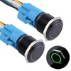 DMWD 2PCS 19MM Latching Push Button Switch Ring Led 12V-24V