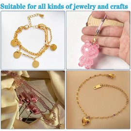 YUENTOEN 300 Pieces Lobster Claw Clasps, 12mm Lobster Clasps for Jewelry Making, Curved Lobster Claw Clips, Gold Plated Lobster Clasp