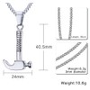 HUANIAN Men`s Necklace Thor Hammer Stainless Steel Necklace for Men