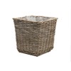 KOUBOO 1080027 Rattan Kobo Square Planter, Grey