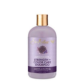SheaMoisture Champ fortalecedor de cabello daado con agua de arroz prpura y cuidado del color, 13 onzas                                               