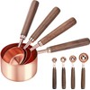 8 Pcs Stainless Steel Rose Gold Measuring Cups and Spoons