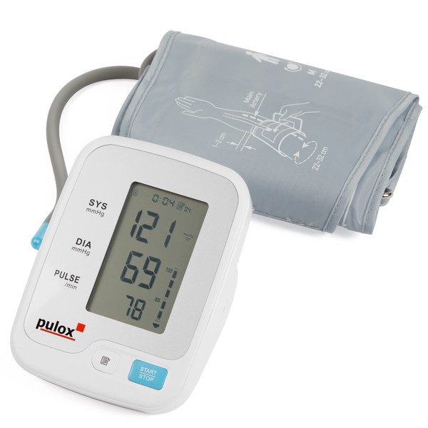Pulox BMO-120 Upper Arm Blood Pressure Monitor - Fully Automatic Blood Pressure and Pulse Measurement - Blood Pressure Control