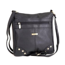 Stylish Ladies Small Soft PU Cross Body Bag (Black)