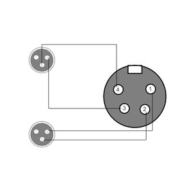 Youkamoo 4 Pin XLR Female to Dual 3 Pin XLR Male Silver Plated Audio Headphone Adapter Cable 1 FT