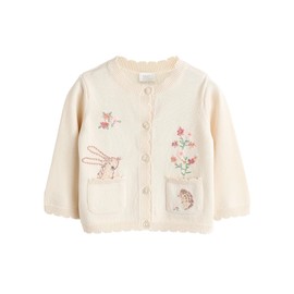 NEXT Baby Cardigan, Cream Bunny