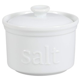 BIA Cordon Bleu Kitchen Accessories Porcelain Salt Boxes, 4", White