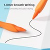 ELETIUO 5-Pack Ergonomic Ballpoint Pens,1mm Medium Point Black Ink Retractable