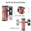 Foto4easy Universal Camera Wooden Side Handle,Adjustable Up and Down Side