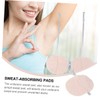FOMIYES 2sets Underarm Sweat Pads Non-visible Reusable Soft Absorbent Underarm