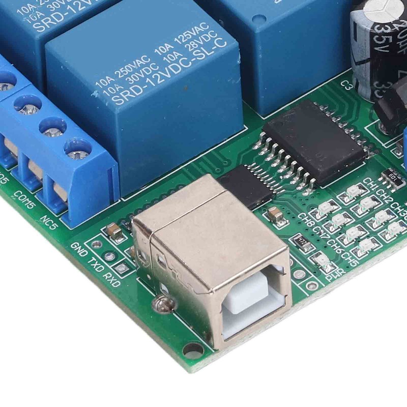8 Channel Relay Module DC12V UART Serial Port Switch PLC