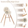 HONEY JOY Baby High Chair, Eat & Grow Beech Wooden