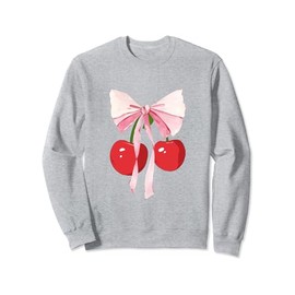 Coquette Bows with cherries Cute Coquette girl clothes Sweatshirt