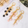 [PATIKIL] Initial Letter Flower Keychain Alphabet M Enamel Charm Flower