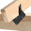 GBGS 20 Pack Black Hurricane Ties for Rafters, 13‑Gauge (2.2