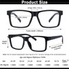 BFOCO Oversized Reading Glasses Metalless Screwless Spring Hinges for Men