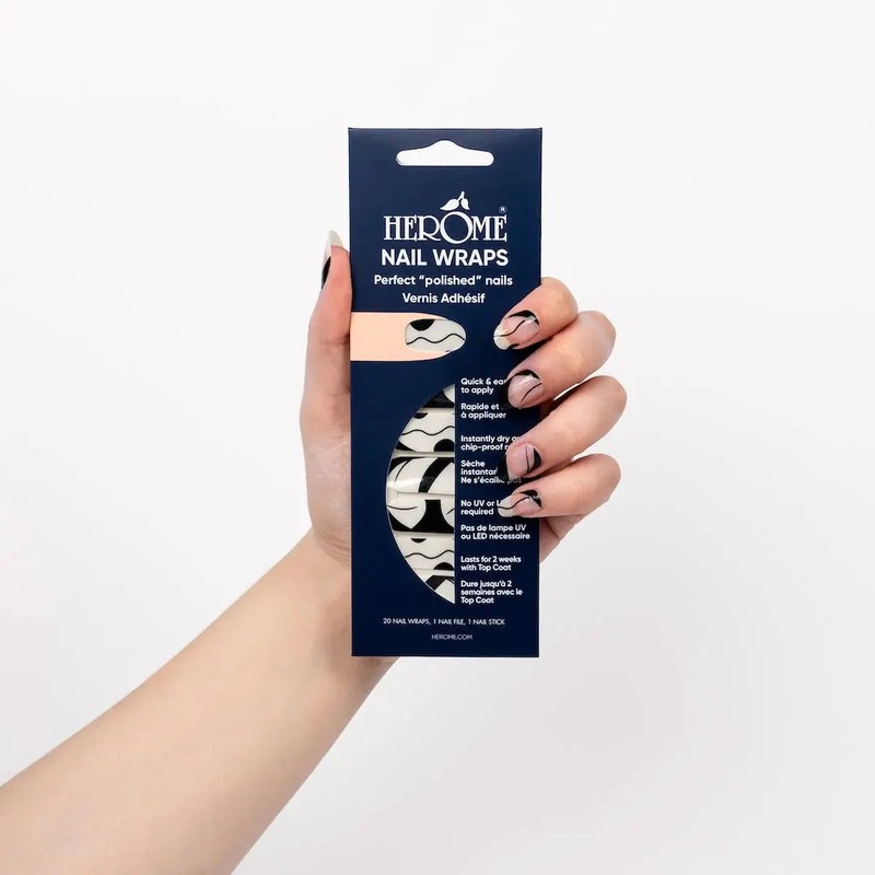 Herôme Nail Wraps Noir Lines
