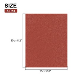 sourcing map 5PCS Glitter HTV Heat Transfer Vinyl Sheets, 12 x 10 Inch True Red Glitter Iron on Vinyl for T-Shirts DIY Heat Vinyl Design Easy to Cut & Weed
