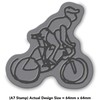 'Cyclist' Rubber Stamp - Unmounted Design for Crafting & Scrapbooking,