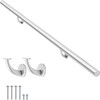 17 FT Modern Aluminum Handrail Set, handrails for Indoor Stairs,Deck,Slope,