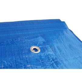 Cost Wise 3m x 3m blue waterproof tarpaulin/builders tarp/garden dry cover up/weatherproof camping ground sheet/indoor dust cover
