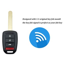 vurbemes Key Fob Replacement fit for 2013-2016, 2014-2015 Honda Accord, CR-V, Civic Keyless Entry Key Fob (MLBHLIK6-1T)